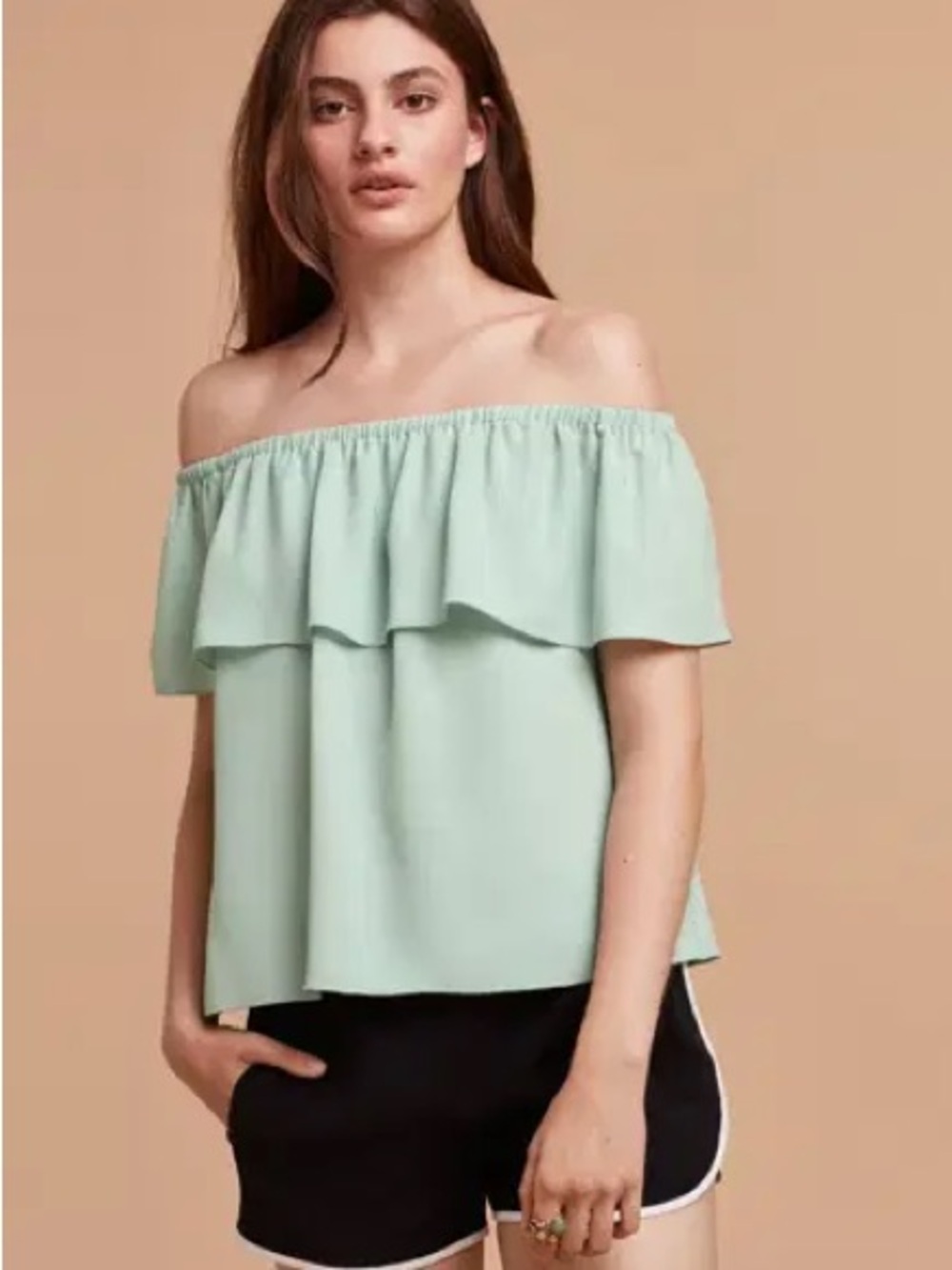 Babaton PINK Promenade Off-the-Shoulder Top